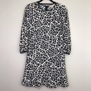 LOFT Animal Print Drop Waist Dress